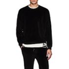 Nsf Men's Cotton-blend Velour Crewneck Sweatshirt - Black