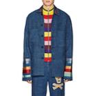 Loewe Men's Stud-embellished Linen Jacket-blue