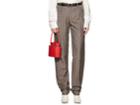 Y/project Women's Checked Wool-linen Slim Pants