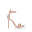 Gianvito Rossi Women's Embellished Suede Ankle-strap Sandals - Pink