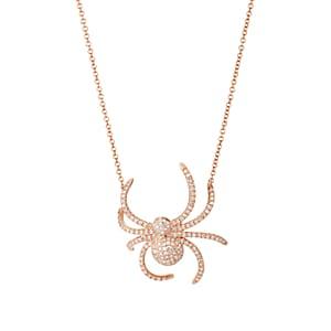 Samira 13 Women's Diamond Spider Pendant Necklace-rose