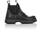 Prada Women's Lug-sole Leather & Neoprene Chelsea Boots