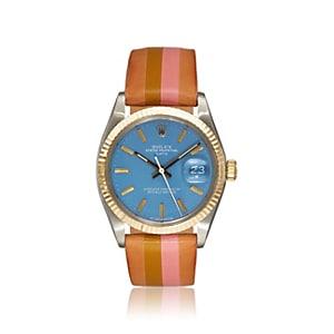 La Californienne Women's Rolex 1970s Oyster Perpetual Date Watch - Blue