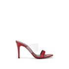 Barneys New York Women's Leather & Pvc Mules - Red