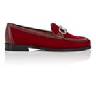Salvatore Ferragamo Women's Bit-embellished Velvet Loafers-red