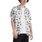 Ksubi Men's Censored-cherub-print Twill Shirt - White