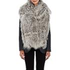 Barneys New York Women's Mongolian Fur Scarf-gray