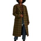 R13 Women's Plaid & Leopard-print Wool Double-breasted Coat - Green