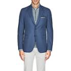 John Vizzone Men's Cotton Two-button Sportcoat-blue