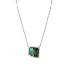 Monique Pan Women's Emerald & Diamond Pendant Necklace-green