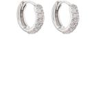 Carbon & Hyde Women's Boom Huggie Hoops-white Gold