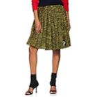 Prada Women's Pleated Wool Tweed Miniskirt - Yellow