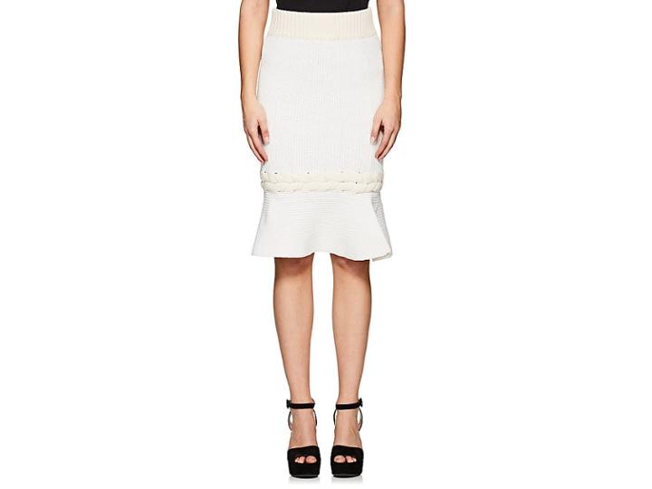 Sacai Women's Cotton-blend Flounce Hem Skirt