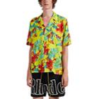 Rhude Men's Floral Hawaiian Camp-collar Shirt - Lt. Green