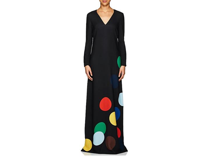 Lisa Perry Women's Dot-print Crepe Gown