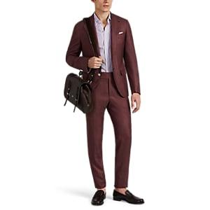 Isaia Men's Musa Wool-blend Two-button Suit - Red