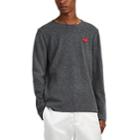 Comme Des Garons Play Men's Heart-patch Wool Sweater - Gray