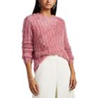 Sies Marjan Women's Margo Metallic Fuzzy Sweater - Rose