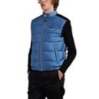 Prada Men's Colorblocked Down-quilted Tech-satin Puffer Vest - Blue
