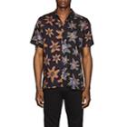 Ps By Paul Smith Men's Floral Casual Shirt-dk. Blue