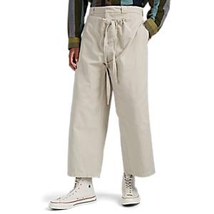 J.w.anderson Men's Cotton Twill Double-front Trousers - Beige, Khaki