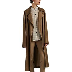 The Row Women's Efo Leather Belted Coat - Brown