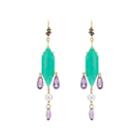 Cathy Waterman Women's Mixed-gemstone Chandelier Earrings-purple