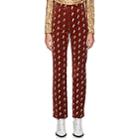 Chlo Women's Archival Embroidery Velvet Trousers-brown