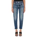 Moussy Women's Orla Distressed Jeans-md. Blue