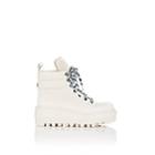 Marc Jacobs Women's Crosby Leather Platform Ankle Boots-white