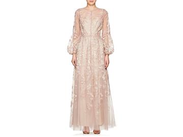 J. Mendel Women's Floral-embroidered Silk Tulle Gown