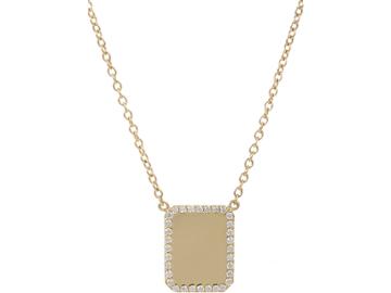 Finn Women's Diamond & Gold Looking Glass Pendant Necklace