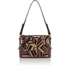 Chlo Women's Roy Small Leather & Flocked Fabric Shoulder Bag-brown