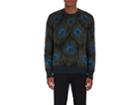 Alexander Mcqueen Men's Peacock-motif Mohair-blend Sweater
