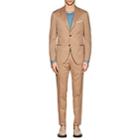 Boglioli Men's K Suit Wool-cotton Two-button Suit-beige, Khaki