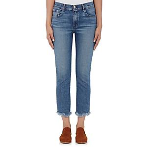 3x1 Women's W3 High Rise Straight Authentic Crop Jeans-blue