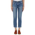 3x1 Women's W3 High Rise Straight Authentic Crop Jeans-blue