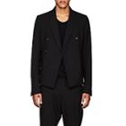 Rick Owens Men's Stretch-wool Double-breasted Sportcoat-black