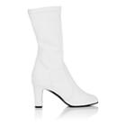 A Plan Application Women's Stretch Leather Ankle Boots-white