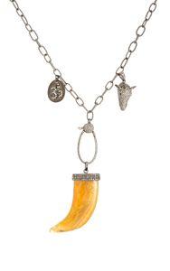 Carole Shashona Imperial Ram Horn Necklace-colorless