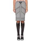 Prada Women's Geometric-pattern Knit Pencil Skirt - Gray