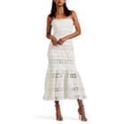 Zimmermann Women's Wayfarer Crocheted-inset Linen Strapless Dress - White