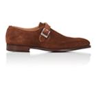 Crockett & Jones Men's Monkton Suede Monk-strap Shoes-beige, Tan