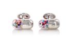 Jan Leslie Men's Pill-capsule Cufflinks