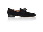 Valentino Women's Panther-embellished Suede Loafers