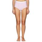 Rochelle Sara Women's Emily High-waist Bikini Bottom-pink