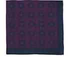 Barneys New York Men's Floral-medallion-print Linen Pocket Square-purple