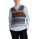 Acne Studios Men's Fair Isle Reverse-knit Sweater Vest - Lilac
