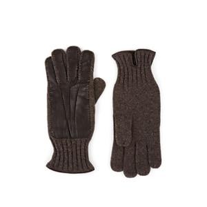Barneys New York Men's Cashmere & Leather Gloves - Gray