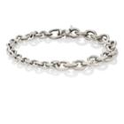 Title Of Work Men's Small/large Cable Chain Bracelet-silver